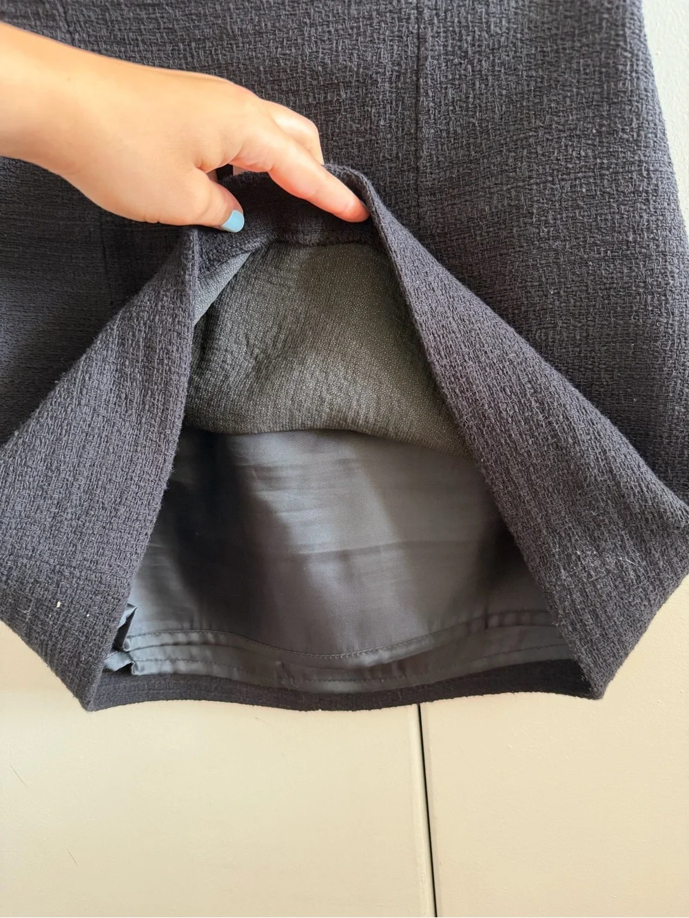 Mango Black Women's Textured Mini Skirt